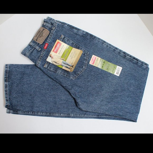 Wrangler Five Star Premium Denim Regular Fit Straight Leg Blue Jeans 34 x 36 NWT - Picture 12 of 16